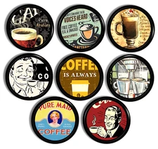 Mid-Century Modern Cabinet Knobs – Handmade Retro Café Drawer Pulls - Set of 8