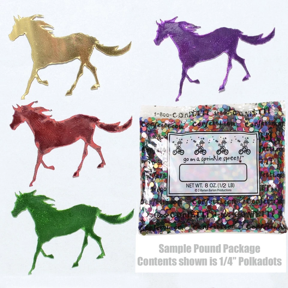 Confetti Horse Galloping - 4 Colors to Choose - 2 Pchs or 1/2 lbs - FREE SHIP - Image 3 of 4