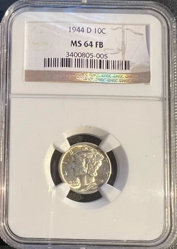 1944-D Mercury Dime NGC MS 64 FB
