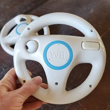 Set of 2 Steering Wheel Nintendo Game Wii Remote Control for Mario Kart Racing