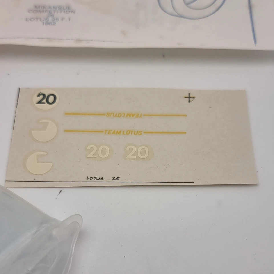 Kit de Competición Mikansue Nº28 Lotus 25 F.1 De Colección. Antiguo stock nuevo 1962 Foto 3 de 4