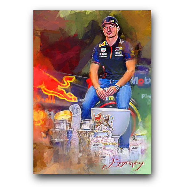 Max Verstappen #6 Art Card Limited 30/50 Edward Vela Signed (Celebrities Men)