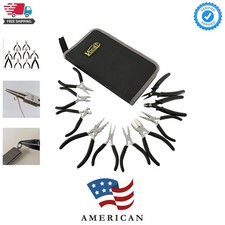 Complete 10-Piece Jewelry Making Pliers Set with Anti-Slip Grips for Precision