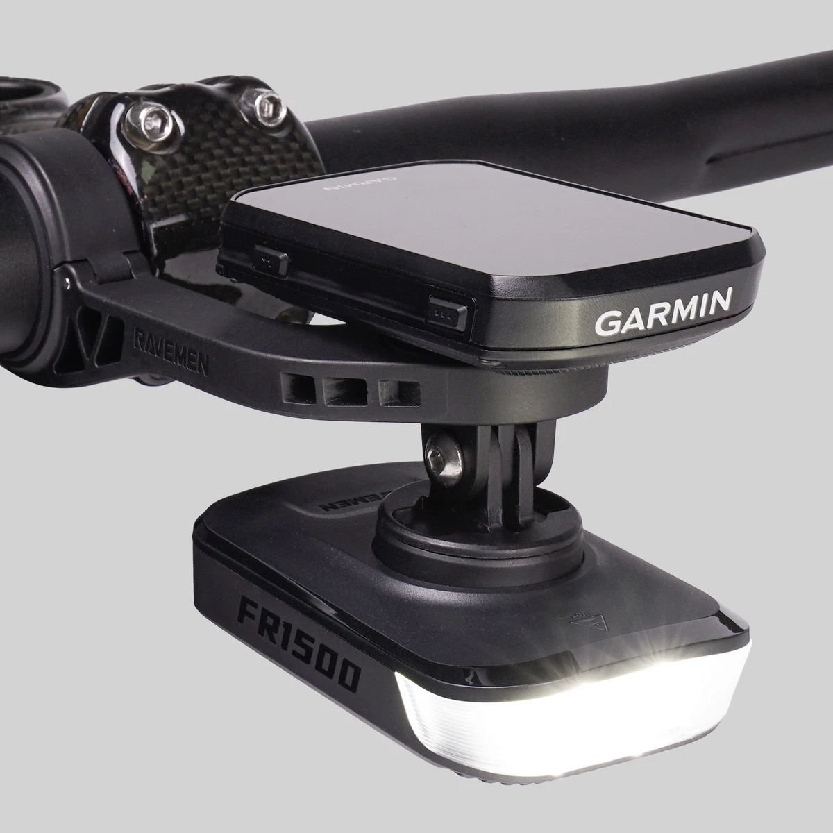 RAVEMEN FR1500 SE Bicycle Front Light For Garmin Wahoo GPS Bike Headlight +AGM04