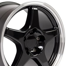 17 Black Wheel Wmachined Lip For 1993-2002 Chevy Camaro - Rvo0138 17 Black Wheel Wmachined Lip For 1993-2002 Chevy Camaro - Rvo0138