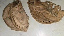 Lot Of 2 Vintage Mitts Big Dipper MacGregor BTSB and SPALDING 42-7015 Pro Model