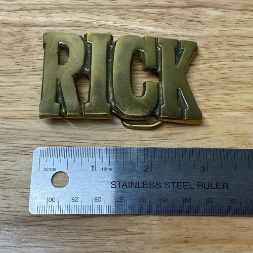 Vintage Belt Buckle Rick Name Customized Iconic Retro Fashion Personalized