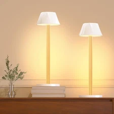 2 Pack Rechargeable Table Lamps, Cordless Table Lamp with 6000mAh Battery Ope...