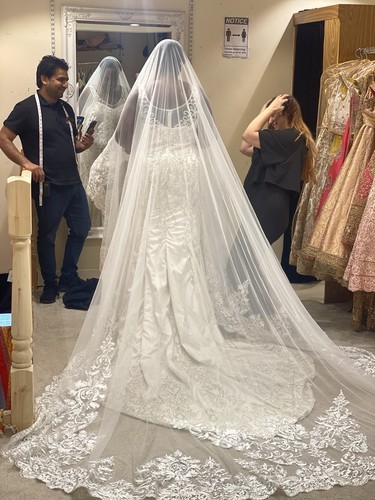 Custom Made Hand Embroidered Wedding Gown - Picture 10 of 11