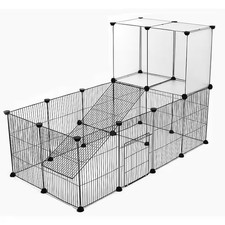 24 Panels Small Animal Playpen Indoor Outdoor Metal Wire Fence with Waterproof M