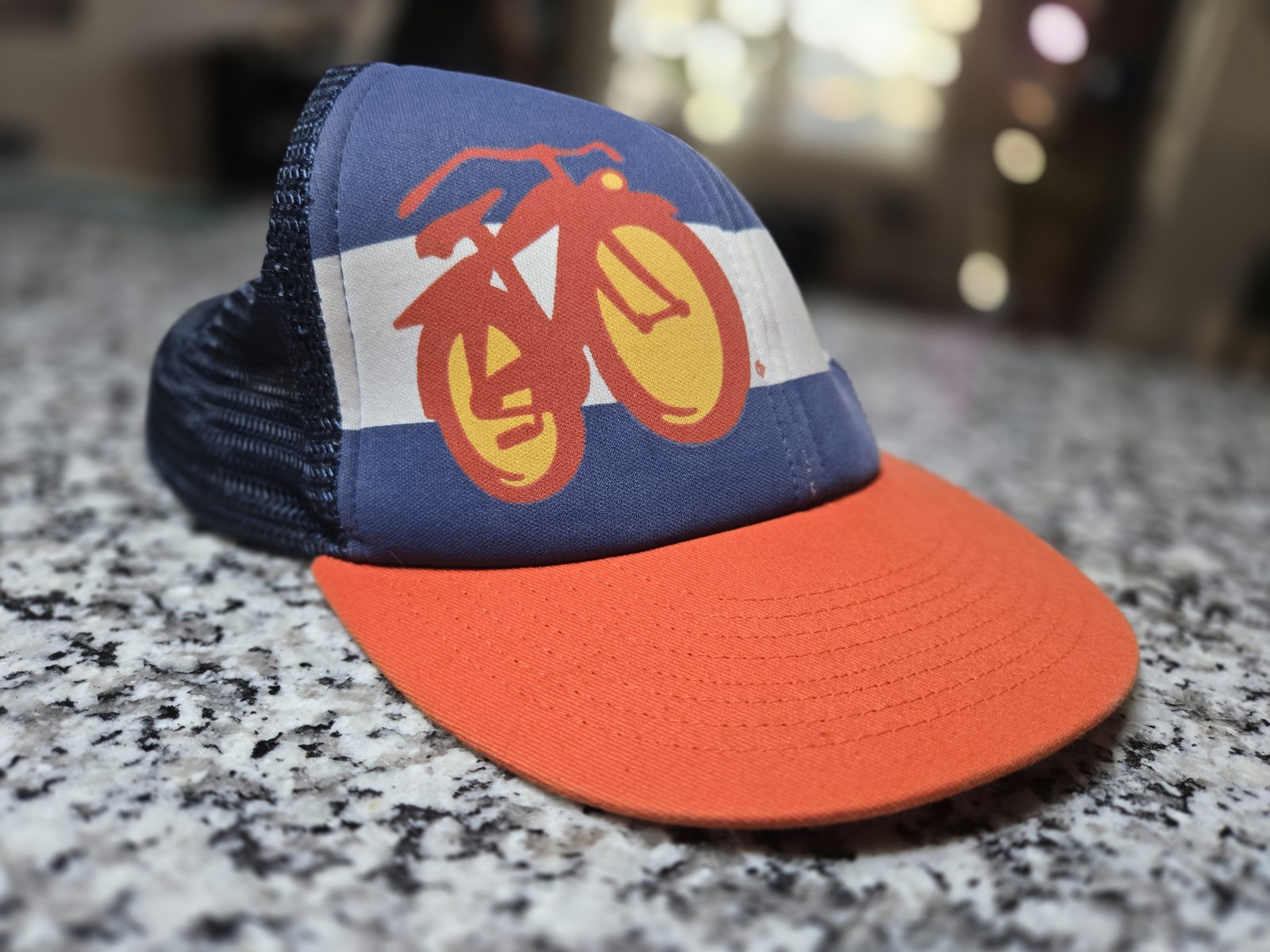 Fat Tire Ale New Belgium Brewing Company Snapback Hat Cap Beer Men Blue Orange