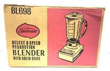 Empty box for a Vintage Sunbeam Custom Deluxe 8-Speed Blender No Blender