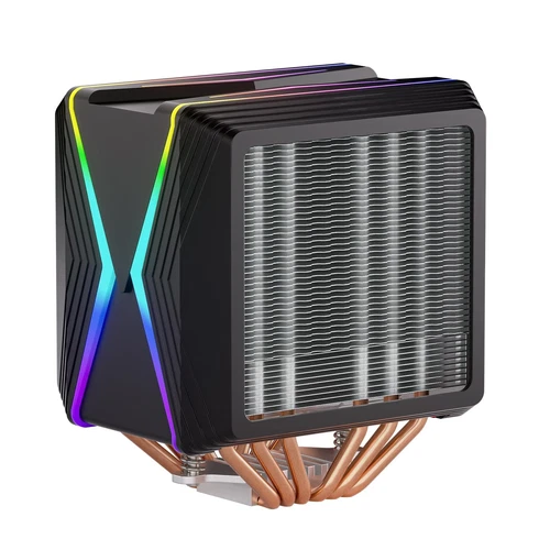 Redragon C218 Dual Tower CPU Air Cooler, A-RGB CPU Cooling Fan, 120mm PWM Low No
