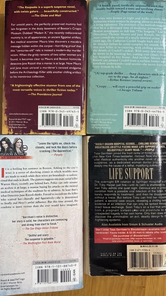 BIG Lot of 4 TESS GERRITSEN RIZZOLI & ISLES SERIES And Medical Book - Image 2 of 4