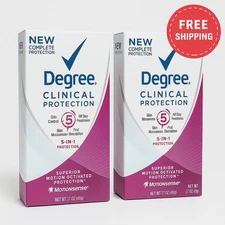 2 PACK-DEGREE CLINICAL PROTECTION 5-IN-1 ANTIPERSPIRANT – 1.7 OZ-Us Seller