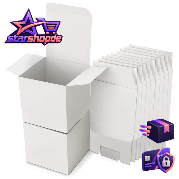 Geschenkboxen Kraftpapier Quadratisch 10X10X10Cm Weiß 30 StüCk FüR Party-image
