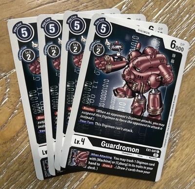 Guardeomon Ex1-047 C Classic Collection Digimon TCG NM Playset Of 4 