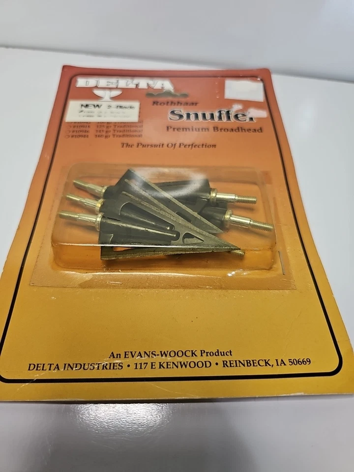 RARE Delta #10965 125GR. 5pcs 2 Blade Screw-On Rothhaar Snuffer Broadhead NEW - Image 3 of 4