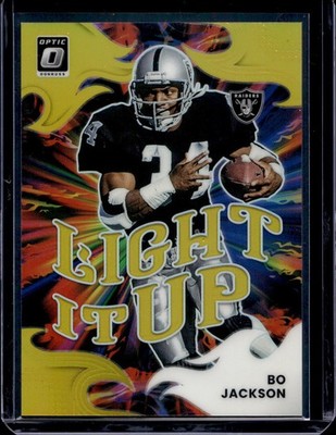 2025 Donruss Optic Bo Jackson Light It Up Gold /10 Los Angeles Raiders 19