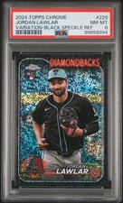 2024 Topps Chrome Jordan Lawlar Variation Black Speckle Ref Rookie 01/10 PSA 8