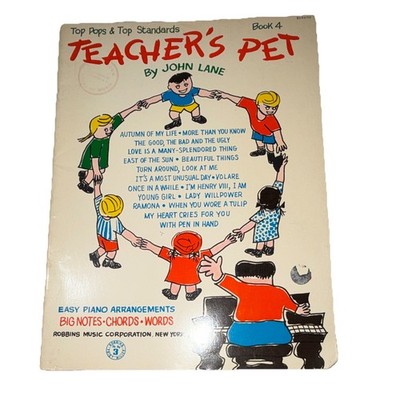 Vintage Teacher's Pet Book 4 Easy Piano Arrangements Solo Piano Robbins Music