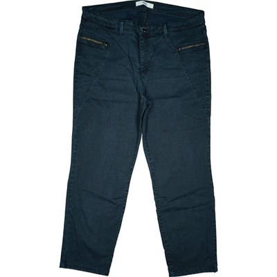 Brax 46 Jeans Hose d blau Damen 7/8 ankle Stretch Straight high Stoff Zip W34 XL - Bild 1 von 4