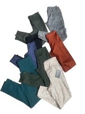 Lote de 7 Leggings Deportivos Medianos Para Mujer Pantalones de Entrenamiento Paquete Reebok CALIA...