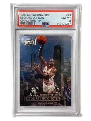1997-98 SkyBox Metal Univese Michael Jordan Championship #23 PSA 8 NM-MT