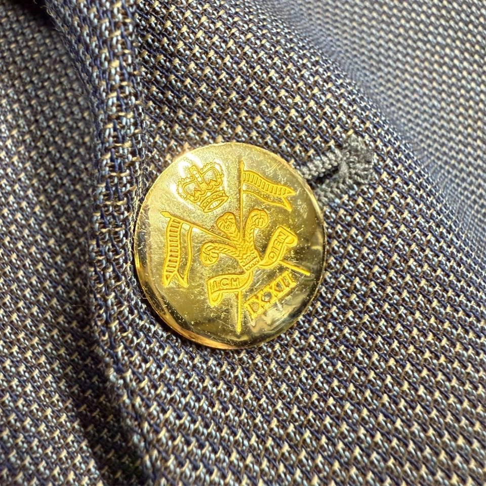 Coppley 1881 Blazer Iridescente Wool Sport Coat Birdseye Blue 46L - Image 4 of 4