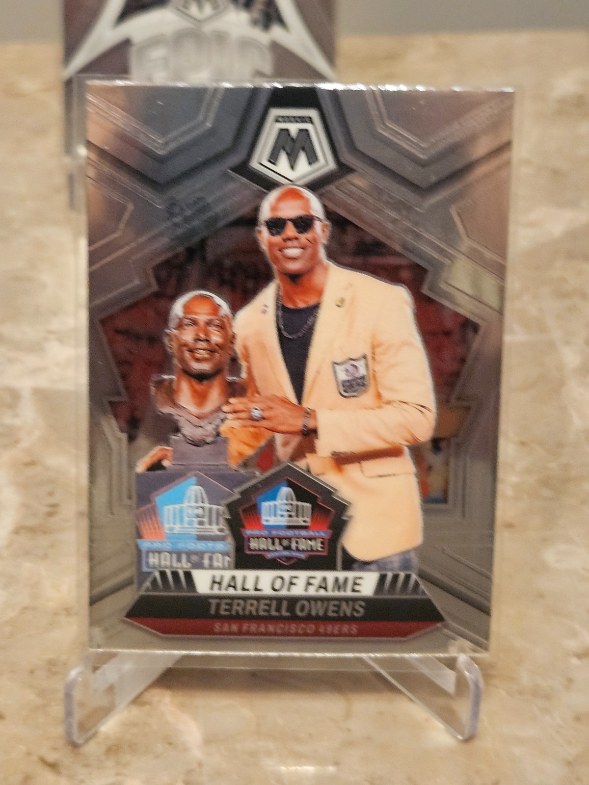 Terrell Owens #295 Football Cards 2024 Panini Mosaic trading card — raw and PSA graded price guide