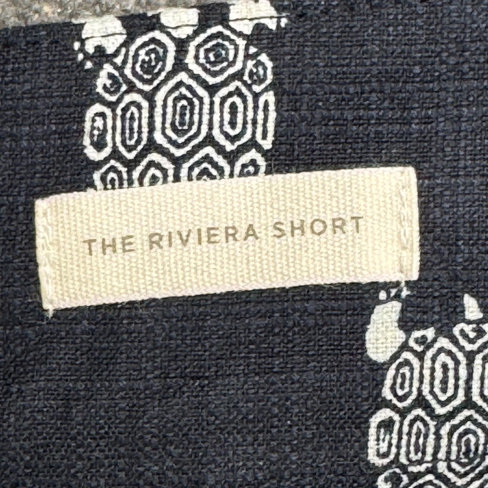 Pantalones Cortos Ann Taylor Loft Para Mujer 2 Azul The Riviera Cortos Estampado Tortuga Marina Flexible Foto 4 de 4