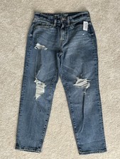 Old Navy NWT Women s Petite Distressed Jeans OG Straight High Rise Size 4P