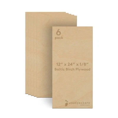 Baltisches Birkensperrholz, 3 mm 1/8 x 12 x 24 Zoll, B/BB-Qualität Platten | Spechte - Bild 1 von 4
