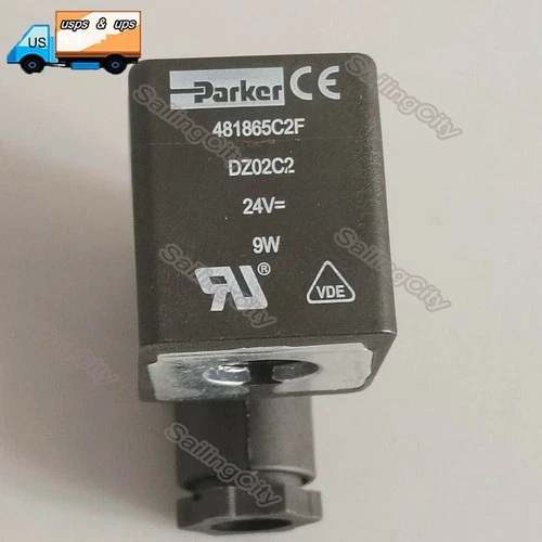 New 1PCS For Parker 481865C2 D5BF 481865C2F DZ02C2 Solenoid Valve Coil 24VDC 9W