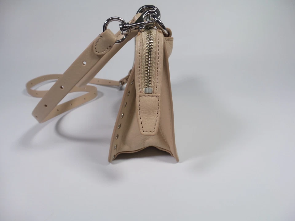 Bolso Bandolera Rebecca Minkoff Nanine Cuero Asa Superior Sand Dune Tachonado Foto 2 de 4