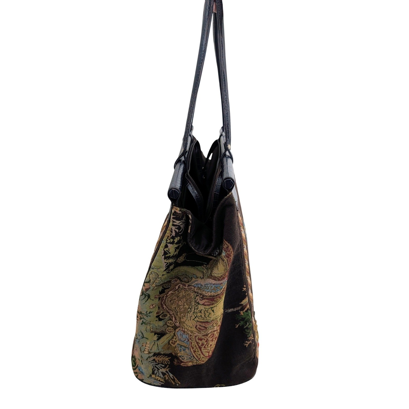 Large Beaded Tapestry Elephant Statement Tote Bag… - image 4