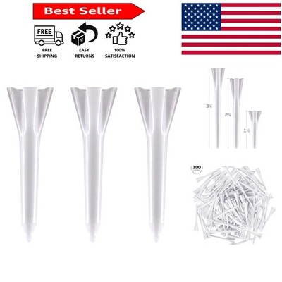 Ultimate 100 Pack Golf Tees - Durable White 1.5 Inch for Consistent Performance