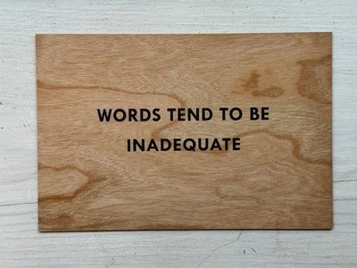 JENNY HOLZER Truisms Postcard - WORDS TEND TO BE INADEQUATE