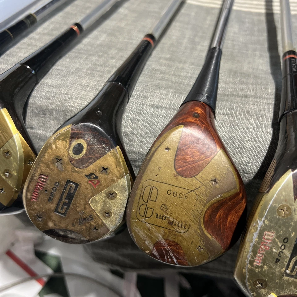 VINTAGE WILSON STAFF 4300 WOODS SET 1,2,3,3,4,5 WOODS W/ REGULAR FLEX SHAFTS - Image 3 of 4