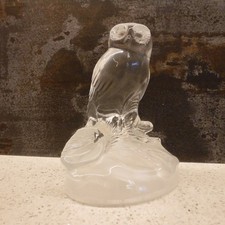 Owl Cristal d'Arque Figurine Ornament Crystal 14cm Tall Made in France