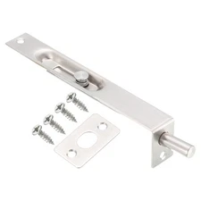 6" Stainless Steel Door Concealed Slide Lock Latch Flush Bolt Silver