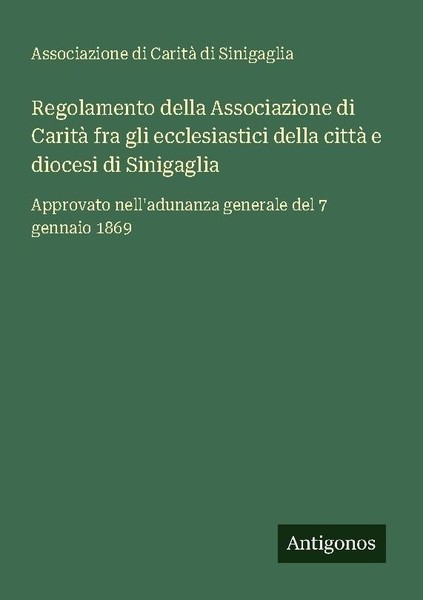 Regolamento Della Associazione Di Carità Fra Gli Ecclesiastici Della Città E Dio-image