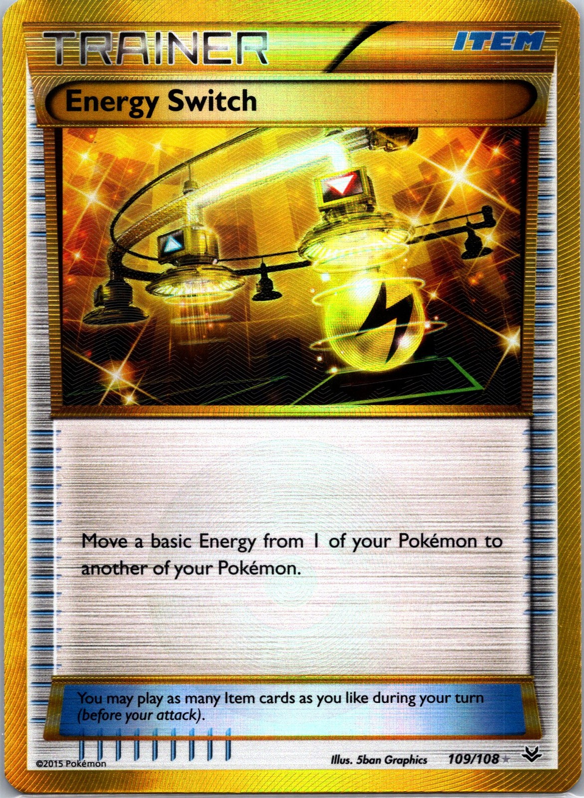 Energy Switch Secret Rare XY - Roaring Skies 109/108 NM