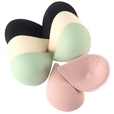 Bra Pads Inserts 4 Pairs, Latex Bras Cups Inserts Removable for Women's Sport...