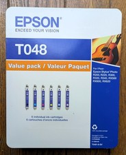 6 Genuine Epson 48 Ink T048 T0481-T0486 R200/220/300/320/340 RX500/600/620