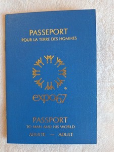Vintage EXPO 67 Montreal Worlds Fair Adult Passport with Stamps
