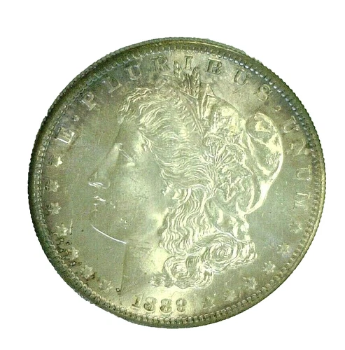 1889-S Morgan Silver Dollar AU  toned nice coin