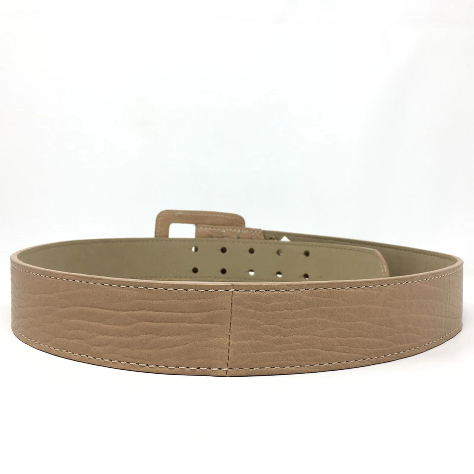 NEW Talbots Waist Belt Womens Size S Small Beige Leather Adjustable - Image 3 of 4