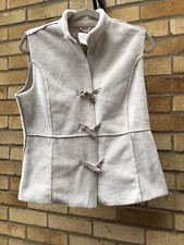 Maria Paola Calugi Beautiful Gilet Boho Waistcoat Faux Suede Brand New Size M
