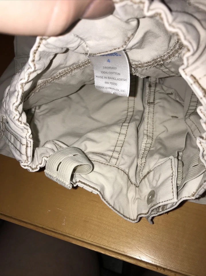 Gymboree Niños Talla 4 Kakhi Carga Pantalones Cintura Ajustable Foto 4 de 4